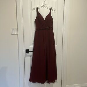 Burgundy bridesmaids dress